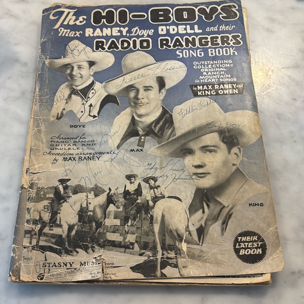 The hi-boys autographed music book